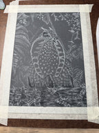 Temminick's Tragopan Hand Drawn Original Drawing Pastel 7x9.5 Copy