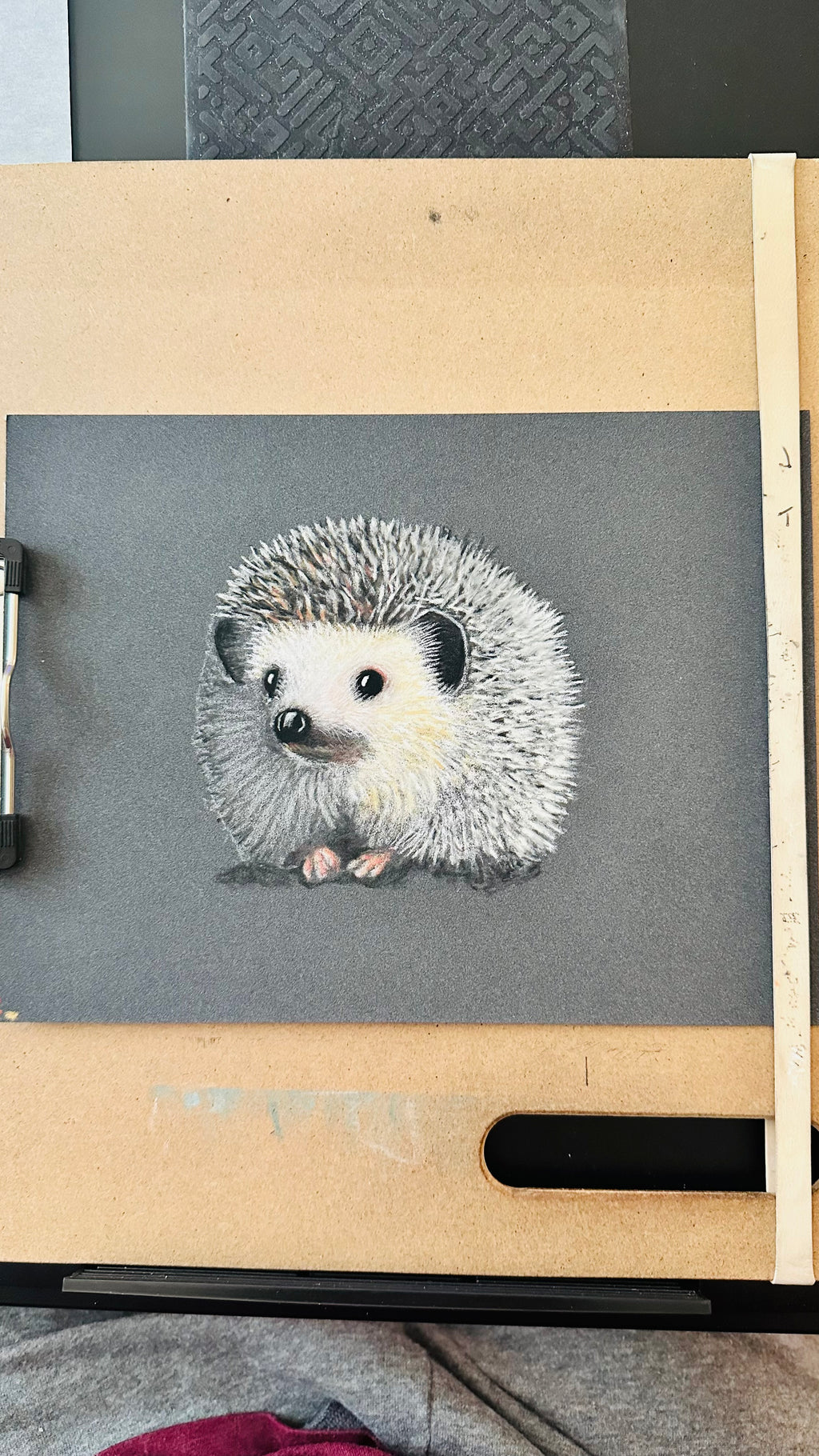 Hedgehog • Hand Drawn Original Pastel Pencil Drawing