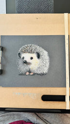 Hedgehog • Hand Drawn Original Pastel Pencil Drawing