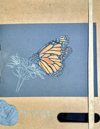 Monarch Butterfly • Hand Drawn Pastel Pencil Illustration • Glass Ornament • 3.5"