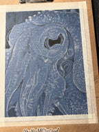 Squid Eye - Giclee Print Hand Drawn Pastel Art 10x12 Signed and Numbered