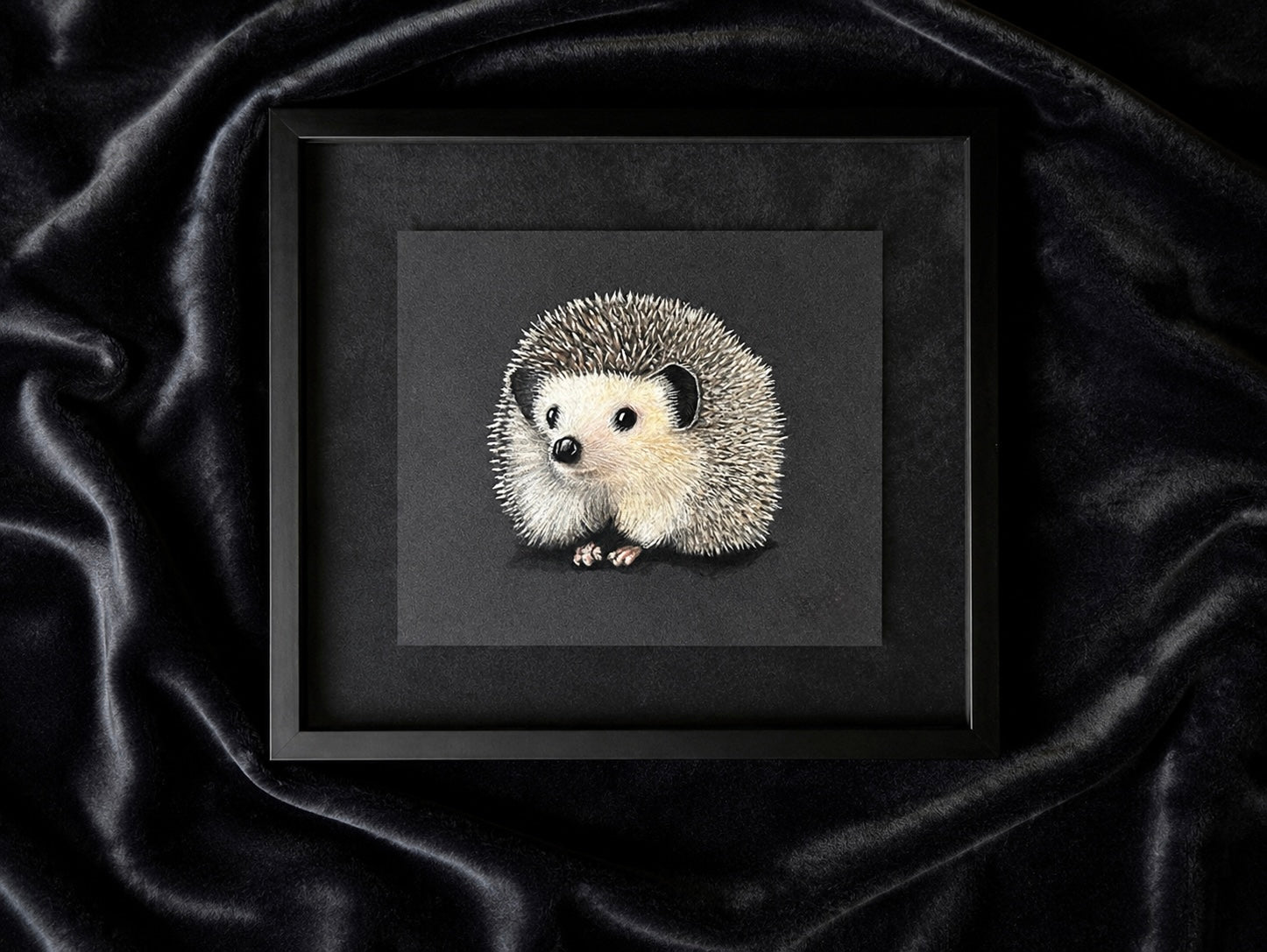 Hedgehog • Hand Drawn Original Pastel Pencil Drawing