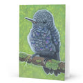 Baby Hummingbirds Fine Art Blank Greeting Card Hand Drawn Pastel Pencil Illustration For Personal Notes - aGuyWithMSthatDraws