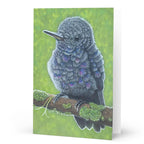 Baby Hummingbirds Fine Art Blank Greeting Card Hand Drawn Pastel Pencil Illustration For Personal Notes - aGuyWithMSthatDraws