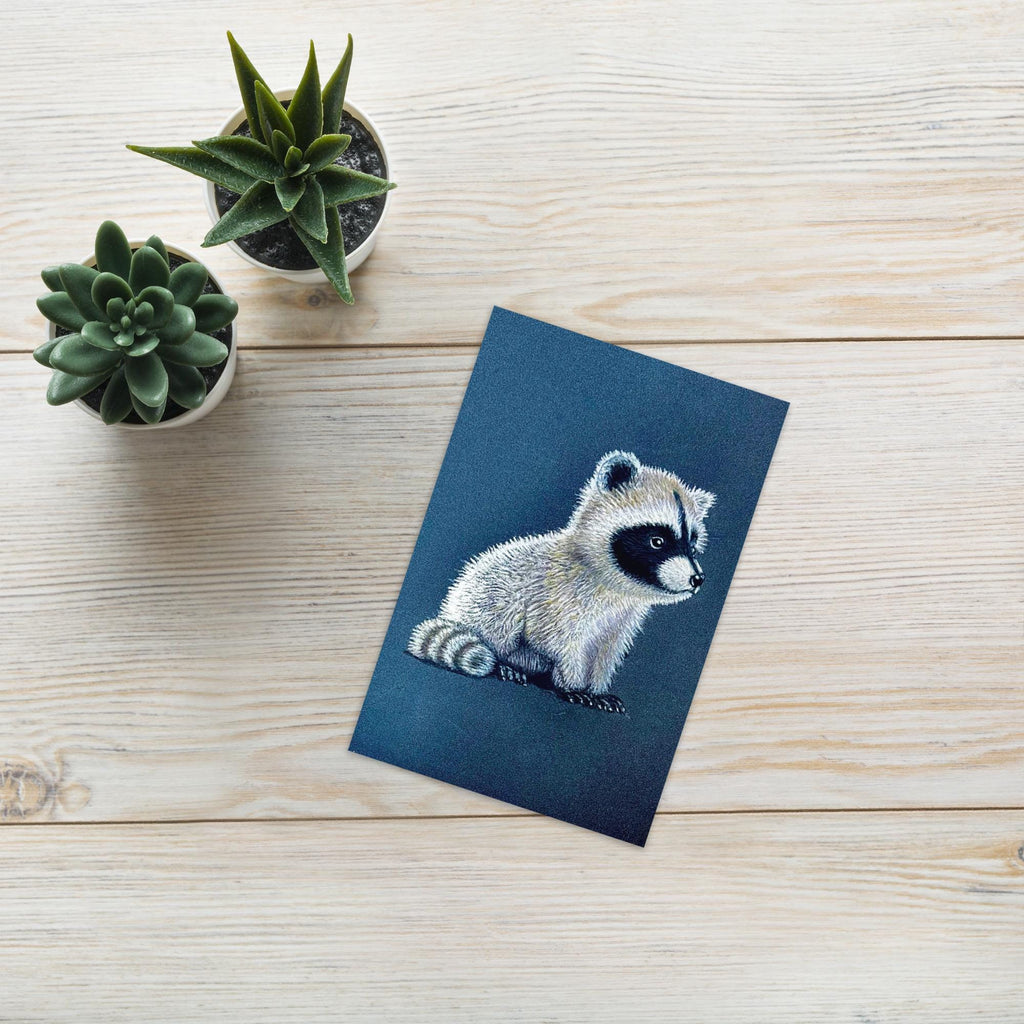 Baby Raccoon • Hand Drawn Greeting Card • 4x6 - aGuyWithMSthatDraws