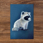Baby Raccoon • Hand Drawn Greeting Card • 4x6 - aGuyWithMSthatDraws
