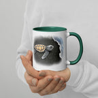 Baby Sea Turtle Mug Hand Drawn Ocean Art Coffee Cup Be You Be Resilient Message - aGuyWithMSthatDraws