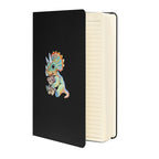 Baby Triceratops Hardcover Notebook With Pastel Doodle Art And Teddy Bear Illustration - aGuyWithMSthatDraws