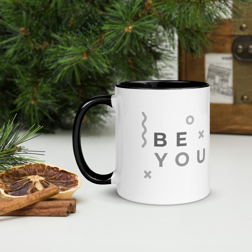Be You Pelican Mug Whimsical Animal Art Cup Hand Drawn With Pastel Pencil Detail Colorful Handle And Interior Ceramic - aGuyWithMSthatDraws