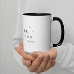 Blue Footed Booby Ceramic Mug 11 Oz Bird Art Coffee Cup With Colorful Handle And Interior Be You Collection - aGuyWithMSthatDraws