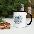 Blue Ringed Octopus Mug Hand Drawn Ocean Art Coffee Cup For Marine Life Lovers Ceramic Drinkware - aGuyWithMSthatDraws