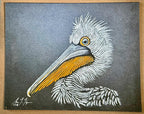Dalmatian Pelican • Hand Drawn Limited Edition Print • 8x10 - aGuyWithMSthatDraws