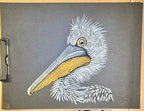 Dalmatian Pelican • Hand Drawn Limited Edition Print • 8x10