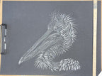 Dalmatian Pelican • Hand Drawn Limited Edition Print • 8x10 - aGuyWithMSthatDraws