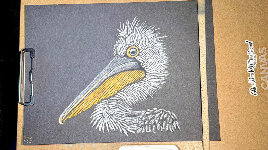 Dalmatian Pelican • Hand Drawn Limited Edition Print • 8x10 - aGuyWithMSthatDraws