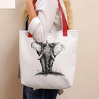 Elephant • Hand Drawn Tote Bag • 15x15 - aGuyWithMSthatDraws