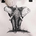 Elephant • Hand Drawn Tote Bag • 15x15 - aGuyWithMSthatDraws