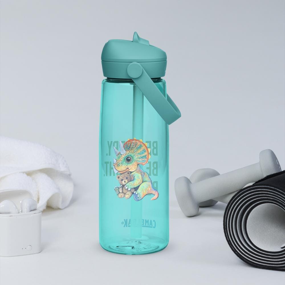 Flip Straw Water Bottle 25oz BPA Free Leak Proof Tritan Renew Fifty Percent Recycled Plastic - aGuyWithMSthatDraws
