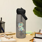 Flip Straw Water Bottle 25oz BPA Free Leak Proof Tritan Renew Fifty Percent Recycled Plastic - aGuyWithMSthatDraws