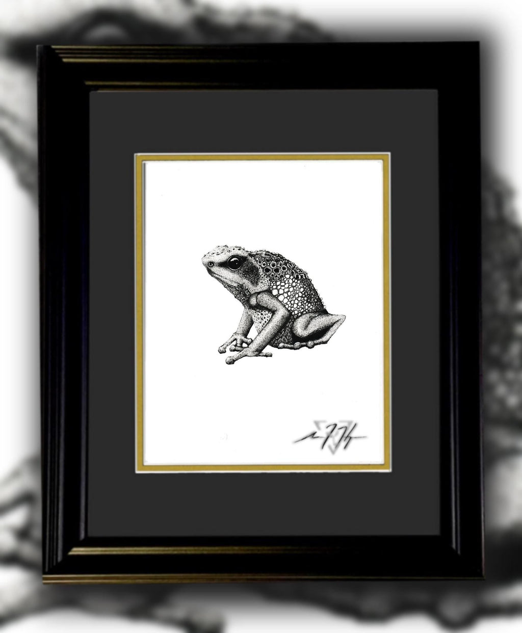 Goliath Frog Drawing Original Ink Illustration Hand Drawn On Arches Paper Fine Liner Artwork - aGuyWithMSthatDraws