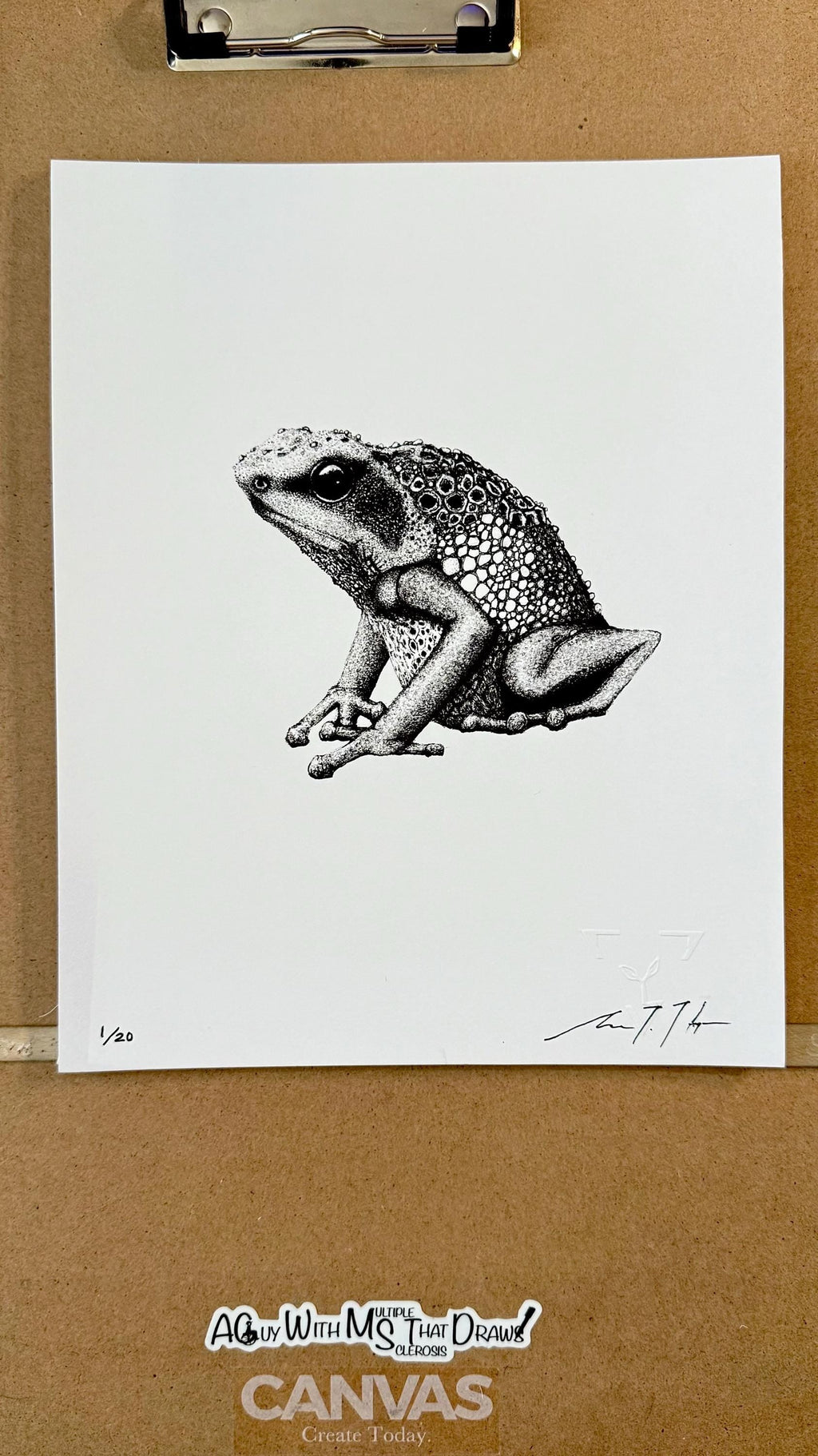 Goliath Frog • Hand Drawn Limited Edition Giclee Print • 8x10 - aGuyWithMSthatDraws