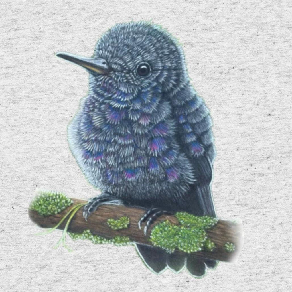 Hand Drawn Baby Hummingbird • Uni - Sex Tri - Blend T-Shirt - aGuyWithMSthatDraws
