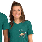 Hand Drawn Baby Sea Turtle • Uni - Sex Tri - Blend T-Shirt - aGuyWithMSthatDraws