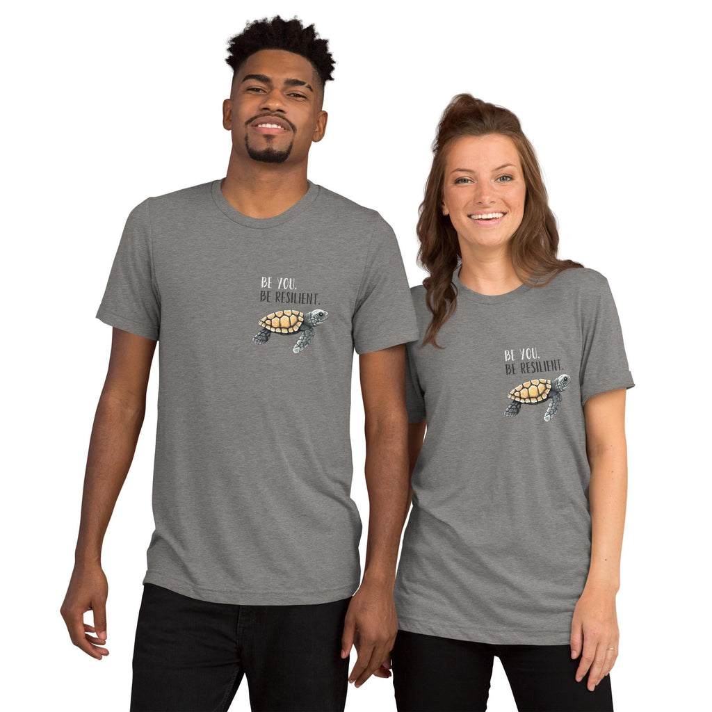 Hand Drawn Baby Sea Turtle • Uni - Sex Tri - Blend T-Shirt - aGuyWithMSthatDraws