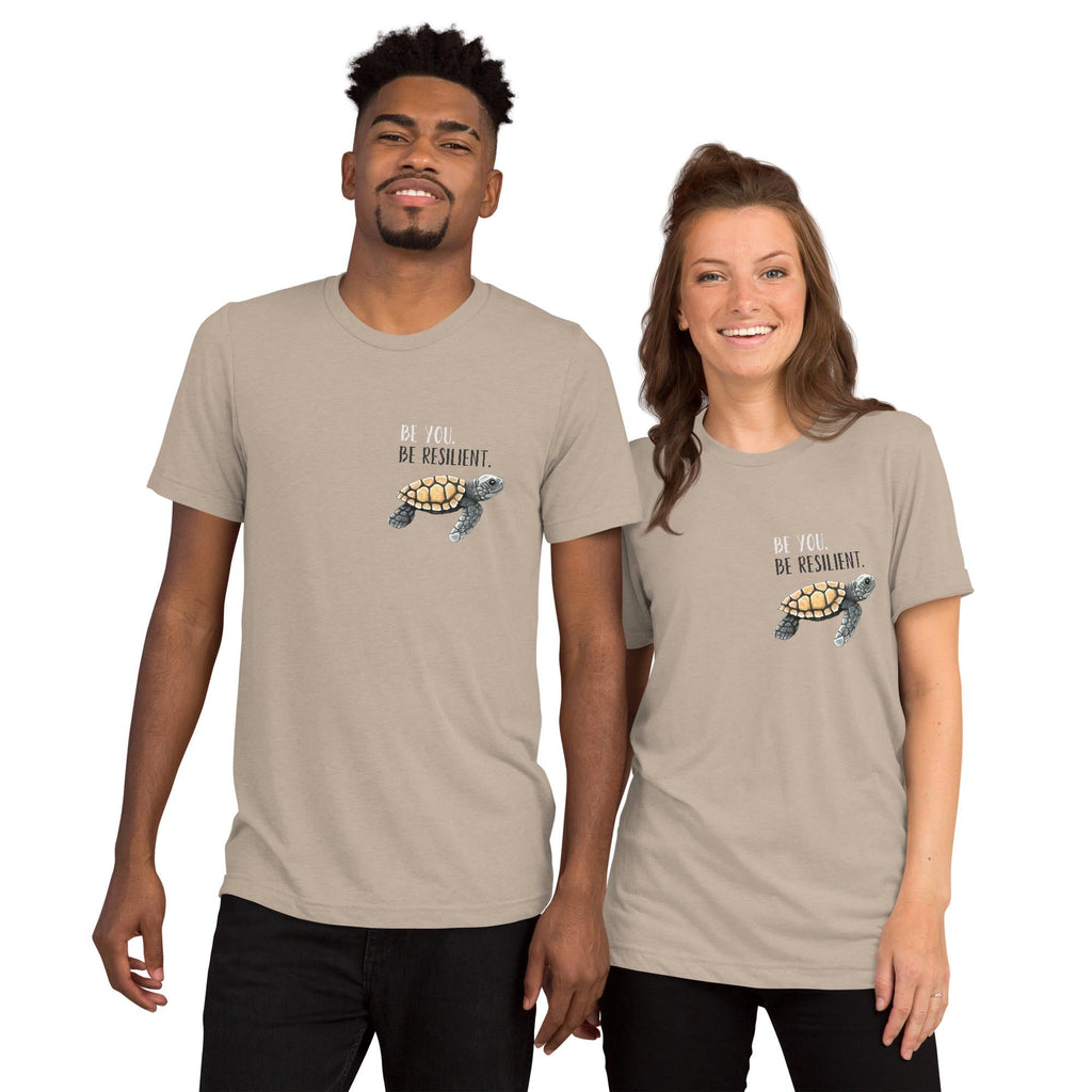 Hand Drawn Baby Sea Turtle • Uni - Sex Tri - Blend T-Shirt - aGuyWithMSthatDraws