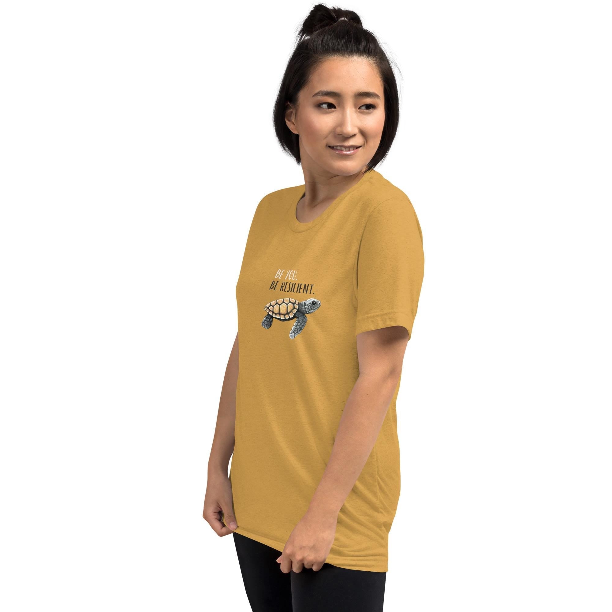 Hand Drawn Baby Sea Turtle • Uni - Sex Tri - Blend T-Shirt - aGuyWithMSthatDraws