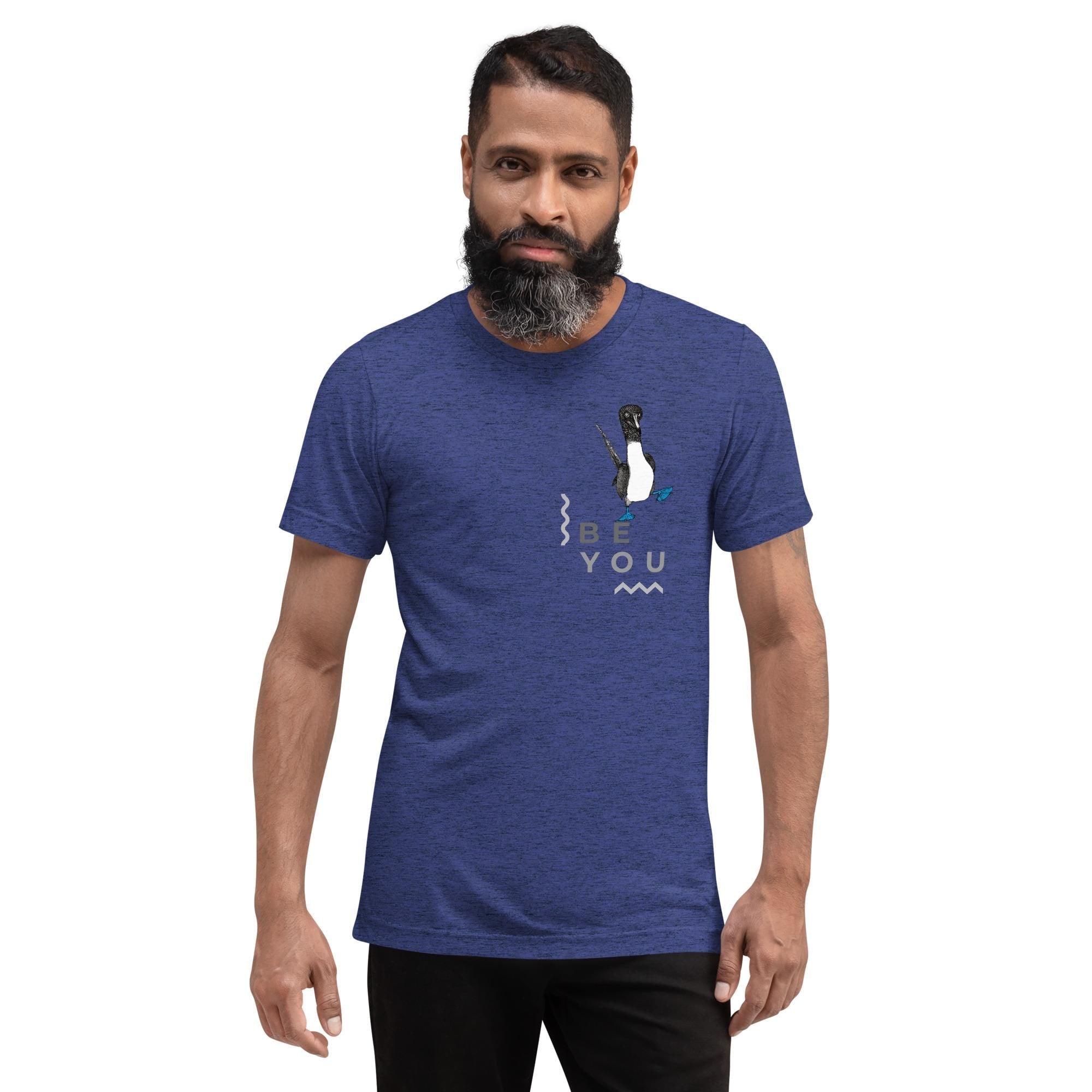 Hand Drawn Blue Footed Booby • Uni - Sex Tri - Blend T-Shirt - aGuyWithMSthatDraws