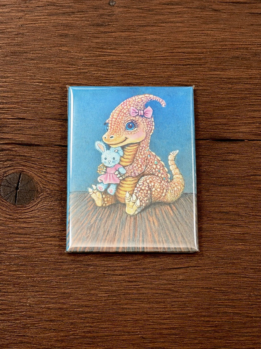 Hand Drawn Lady Dino • Art Magnet - aGuyWithMSthatDraws