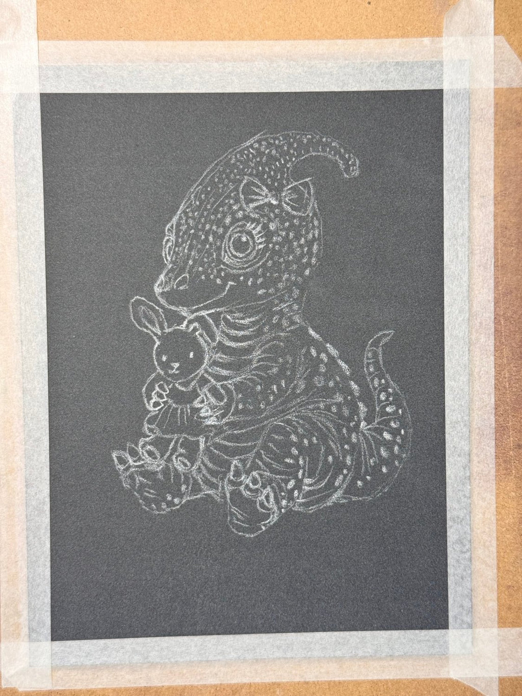 Hand Drawn Lady Dino • Art Magnet - aGuyWithMSthatDraws