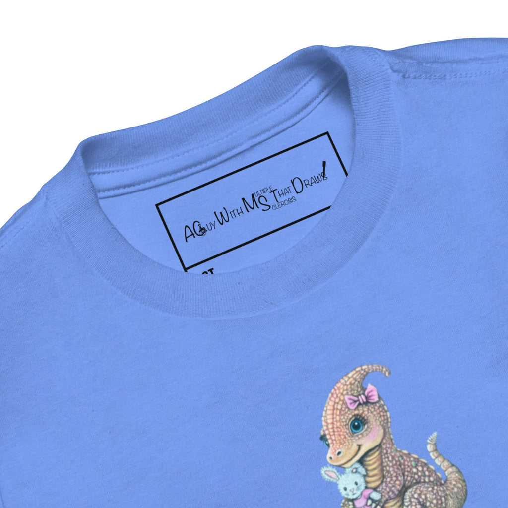 Hand Drawn Lady Triceratops • Toddler T-Shirt - aGuyWithMSthatDraws