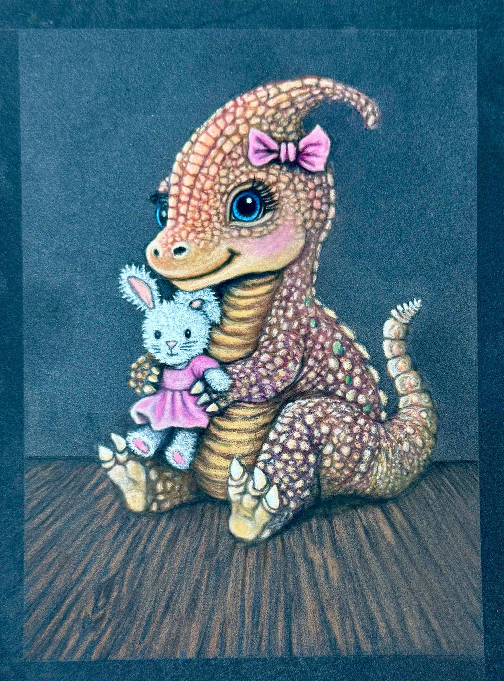 Hand Drawn Lady Triceratops • Toddler T-Shirt - aGuyWithMSthatDraws