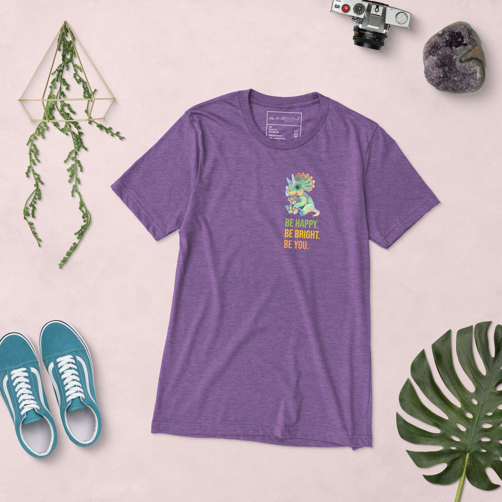 Hand Drawn Triceratops • Uni - Sex Tri - Blend T-Shirt - aGuyWithMSthatDraws