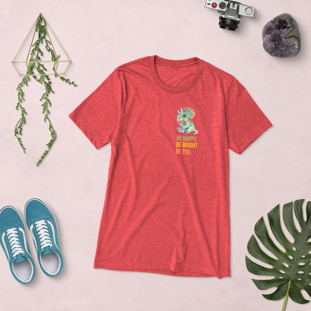 Hand Drawn Triceratops • Uni - Sex Tri - Blend T-Shirt - aGuyWithMSthatDraws