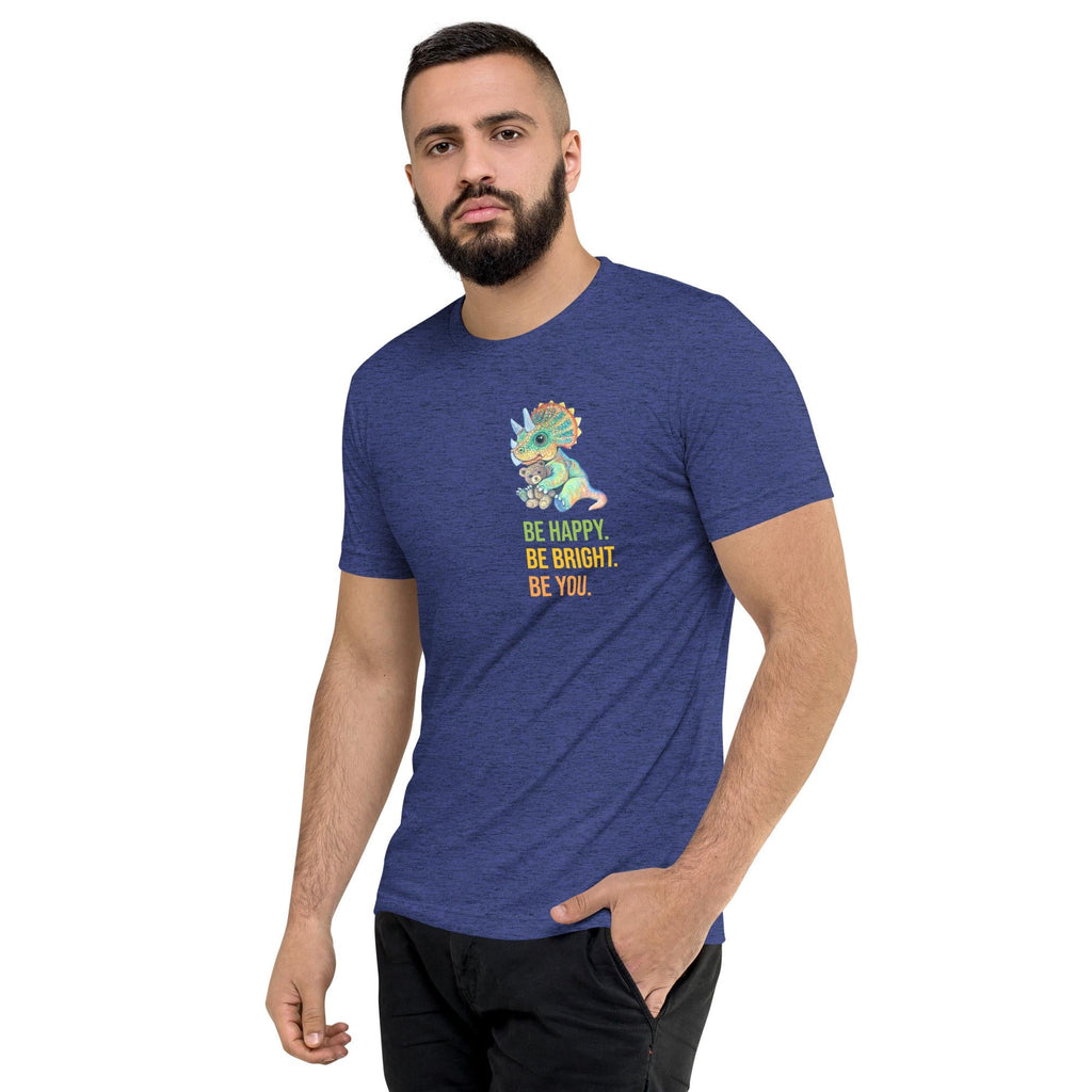 Hand Drawn Triceratops • Uni - Sex Tri - Blend T-Shirt - aGuyWithMSthatDraws