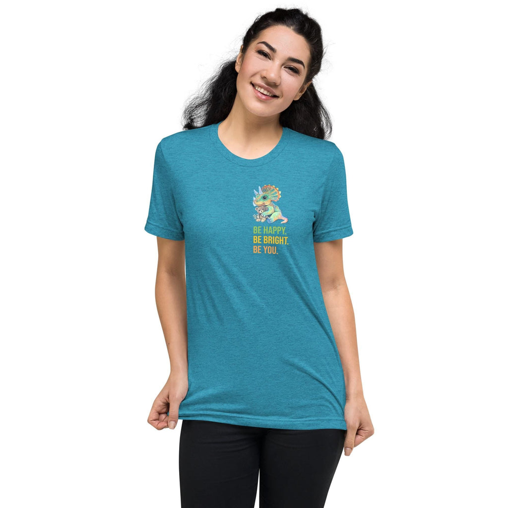 Hand Drawn Triceratops • Uni - Sex Tri - Blend T-Shirt - aGuyWithMSthatDraws