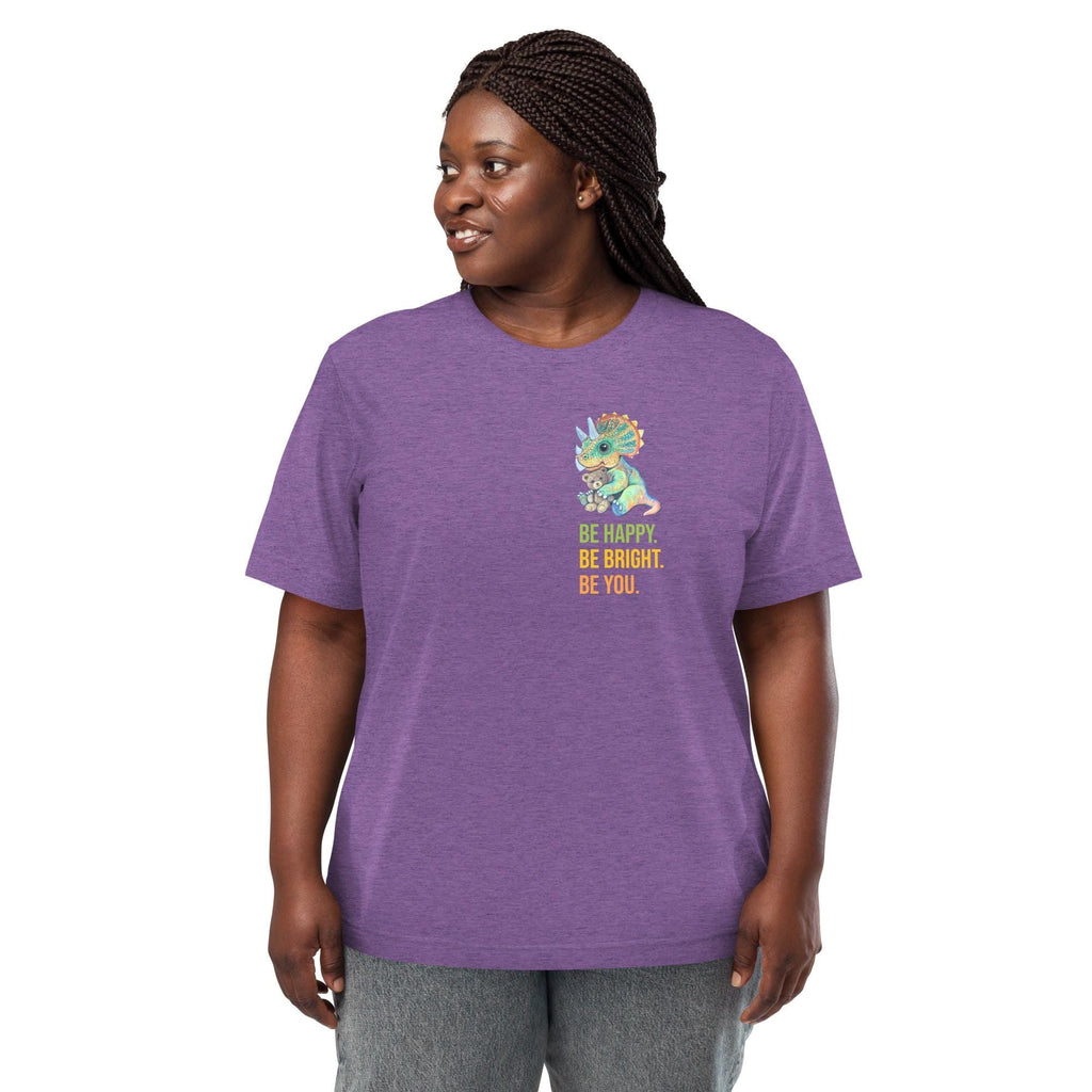 Hand Drawn Triceratops • Uni - Sex Tri - Blend T-Shirt - aGuyWithMSthatDraws