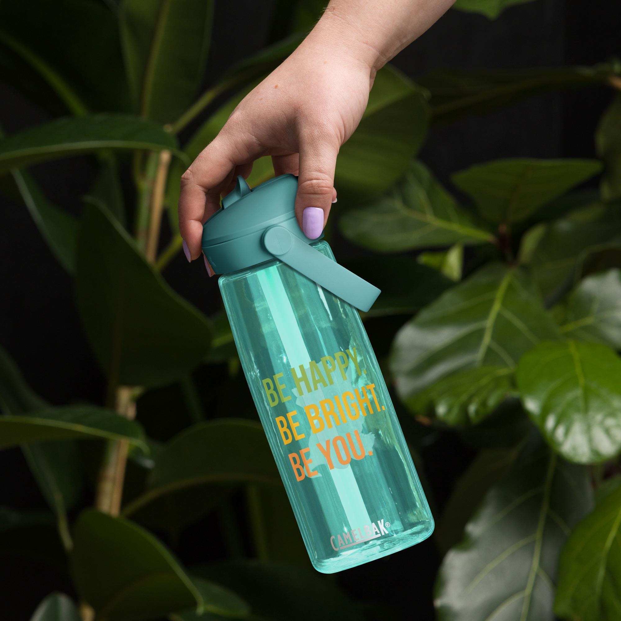 Hand Drawn Wildlife • Flip Straw Water Bottle • 25oz - aGuyWithMSthatDraws