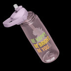 Hand Drawn Wildlife • Flip Straw Water Bottle • 25oz - aGuyWithMSthatDraws