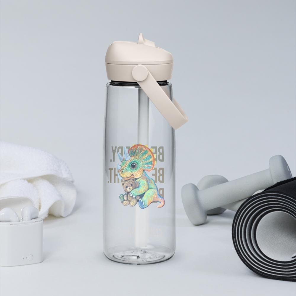Hand Drawn Wildlife • Flip Straw Water Bottle • 25oz - aGuyWithMSthatDraws