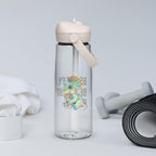 Hand Drawn Wildlife • Flip Straw Water Bottle • 25oz - aGuyWithMSthatDraws