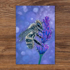 Handmade Bee Greeting Card With Pastel Artwork And Nature Inspired Blank 4x6 Inch Card For Birthdays And Thank You Notes - aGuyWithMSthatDraws
