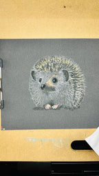 Hedgehog Greeting Card Hand Drawn Animal Art Note Card For Birthdays Thank You And Just Because - aGuyWithMSthatDraws