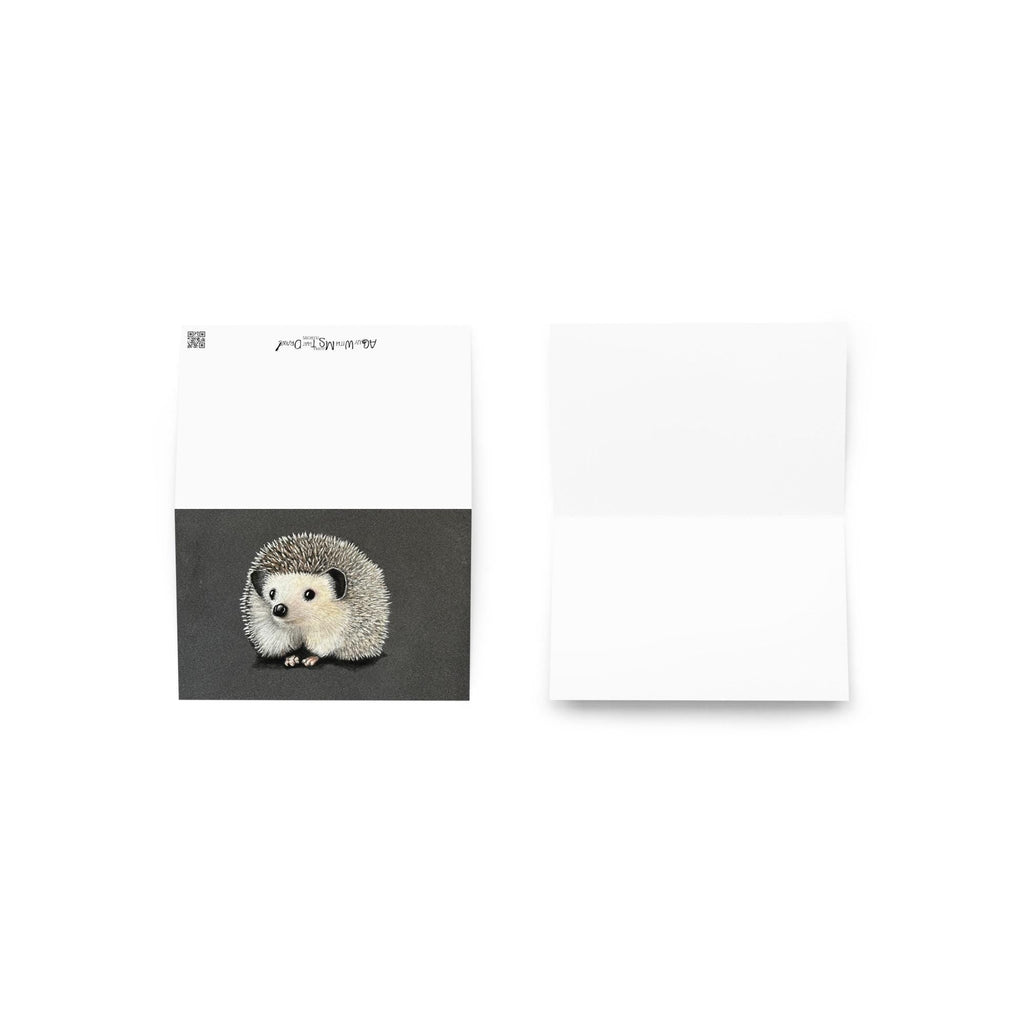 Hedgehog Greeting Card Hand Drawn Animal Art Note Card For Birthdays Thank You And Just Because - aGuyWithMSthatDraws