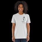 White fleck triblend t-shirt featuring Be You in bold text with a detailed illustration of a blue-footed booby. Soft, lightweight fabric with a comfortable fit, showcasing lifelike textures in the artwork.