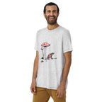 Poison Dart Frog & Mushroom T-Shirt | Bella + Canvas Tri-Blend | Nature Art Tee by aGuyWithMSthatDraws