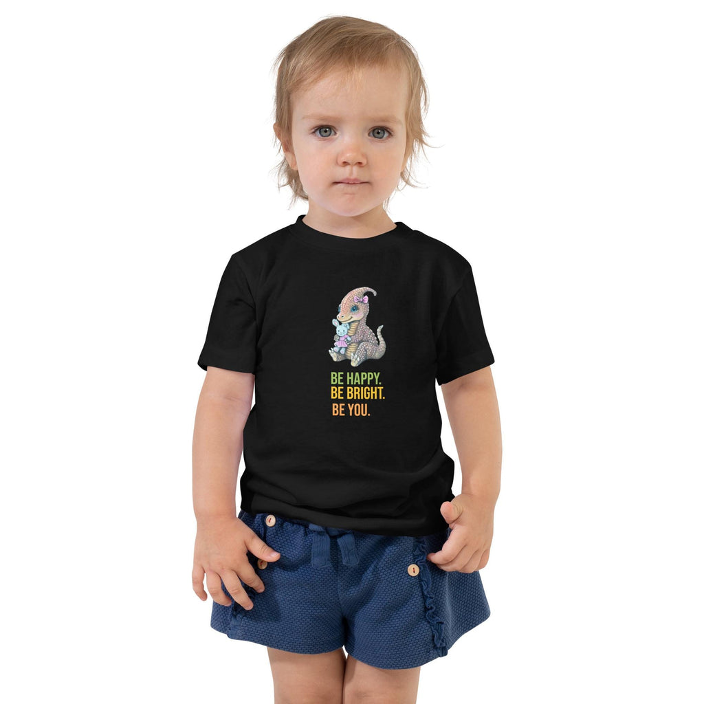 Lady Triceratops Toddler Shirt – Hand-Drawn Dinosaur Tee